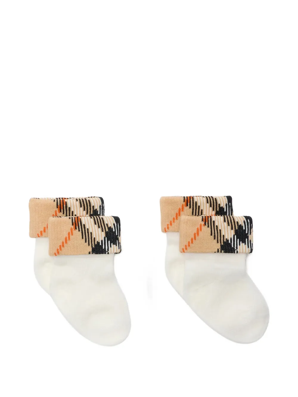 Burberry Kids knitted socks (set of two) - Bianco