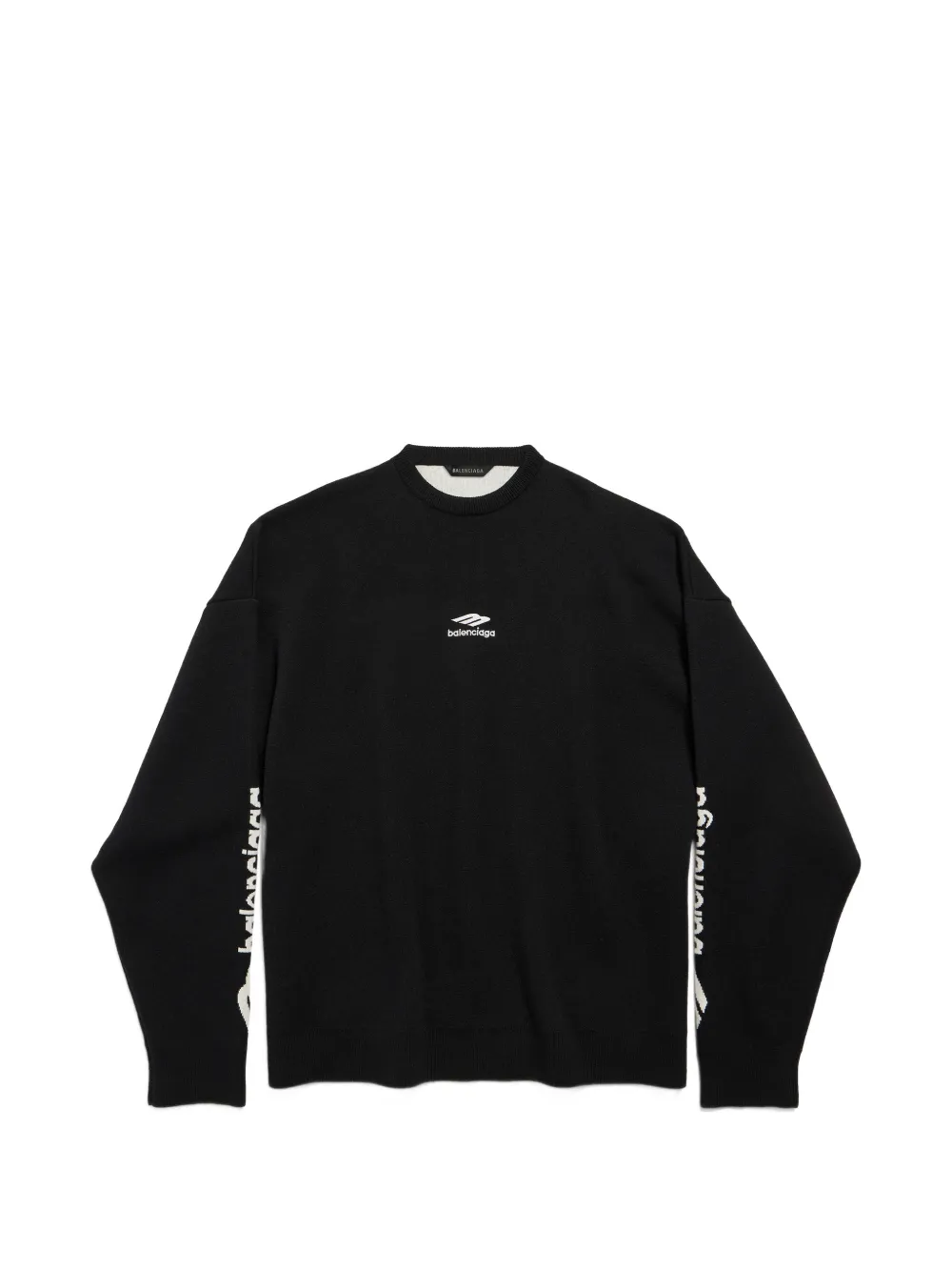 Balenciaga 3b sports icon ski crewneck - Nero