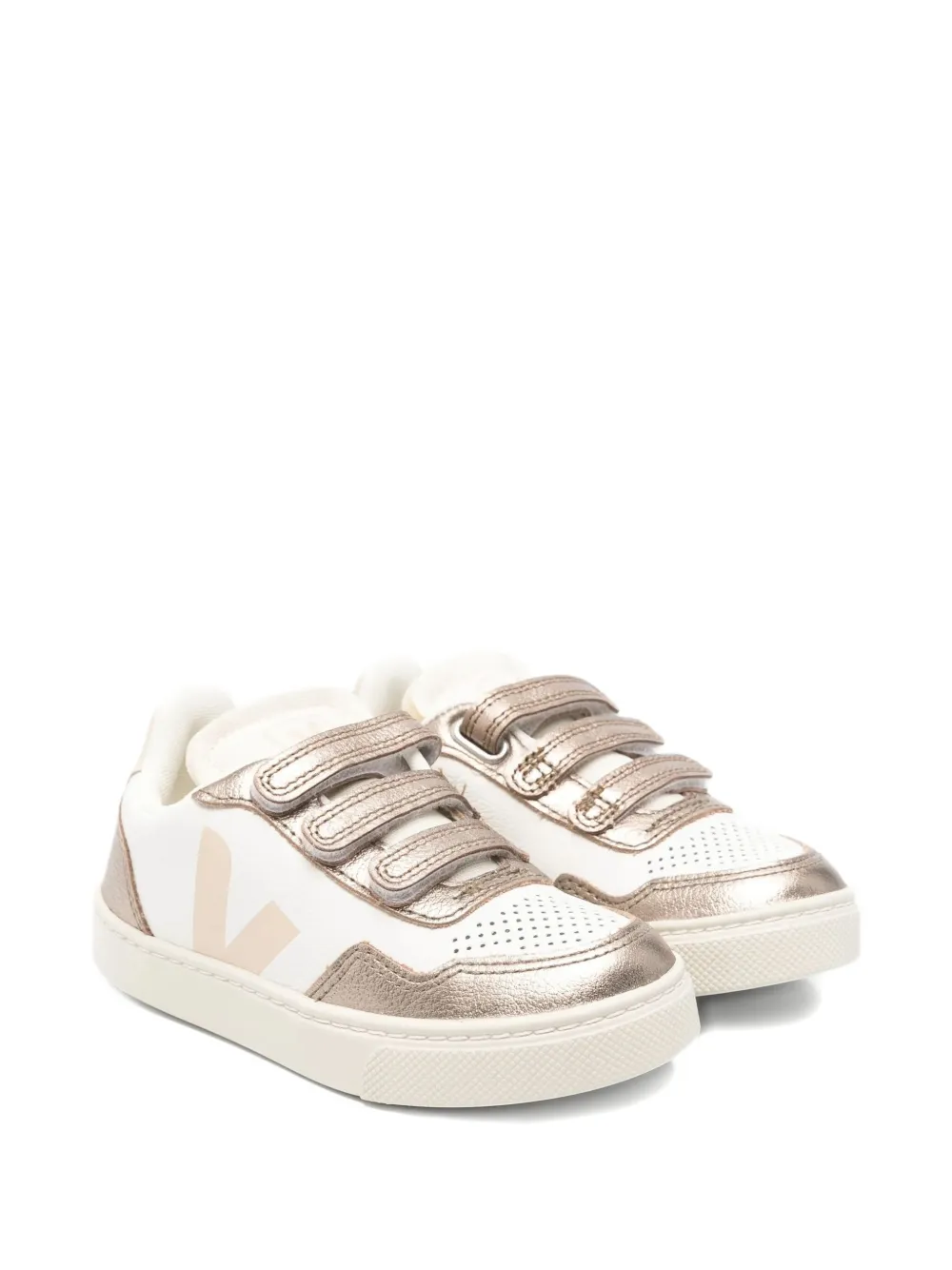 VEJA Kids Bronze sneakers met klittenband Wit