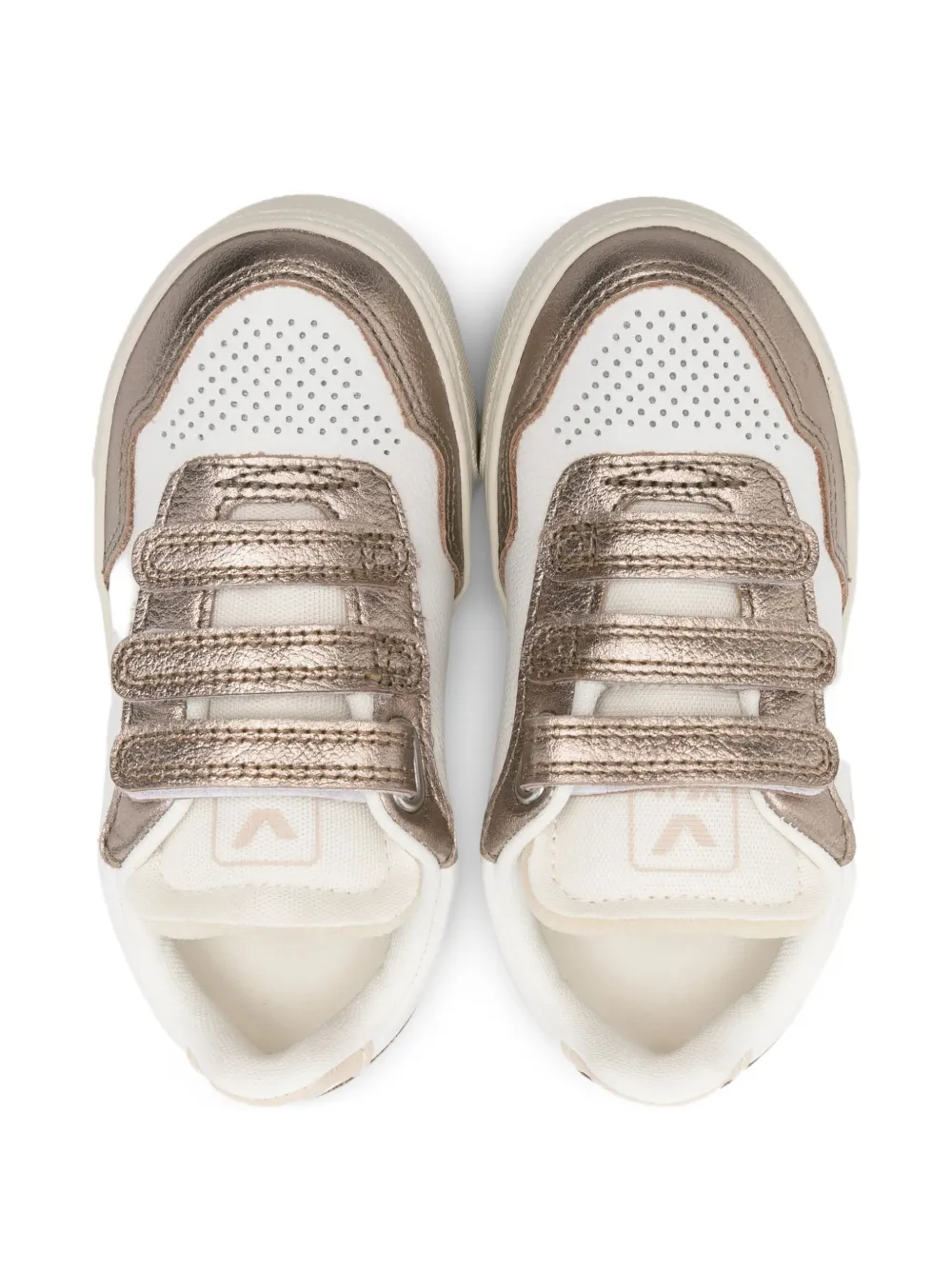 VEJA Kids Bronze sneakers met klittenband Wit