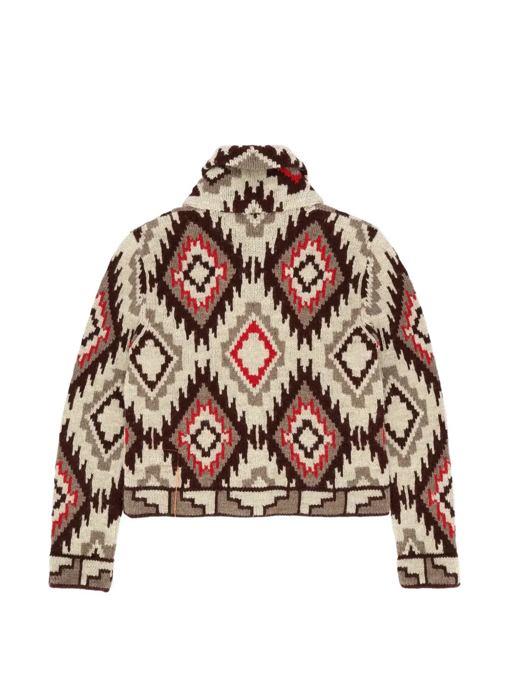 Fortela Lydie Geometric-pattern Buttoned Cardigan - Neutrals 