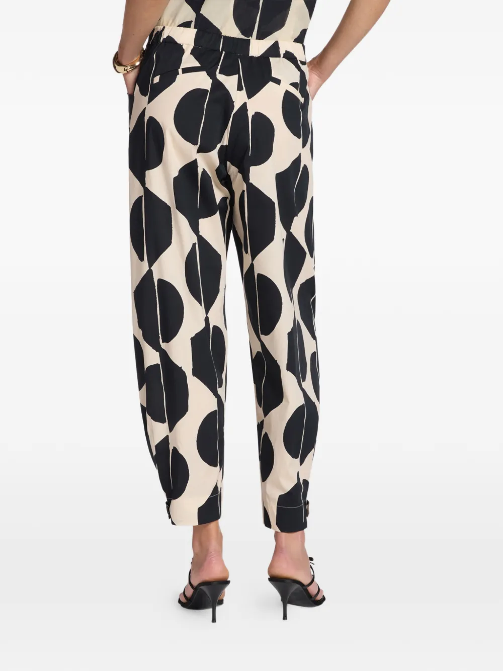  Elena Miro` Patterned Trousers - Neutrals 