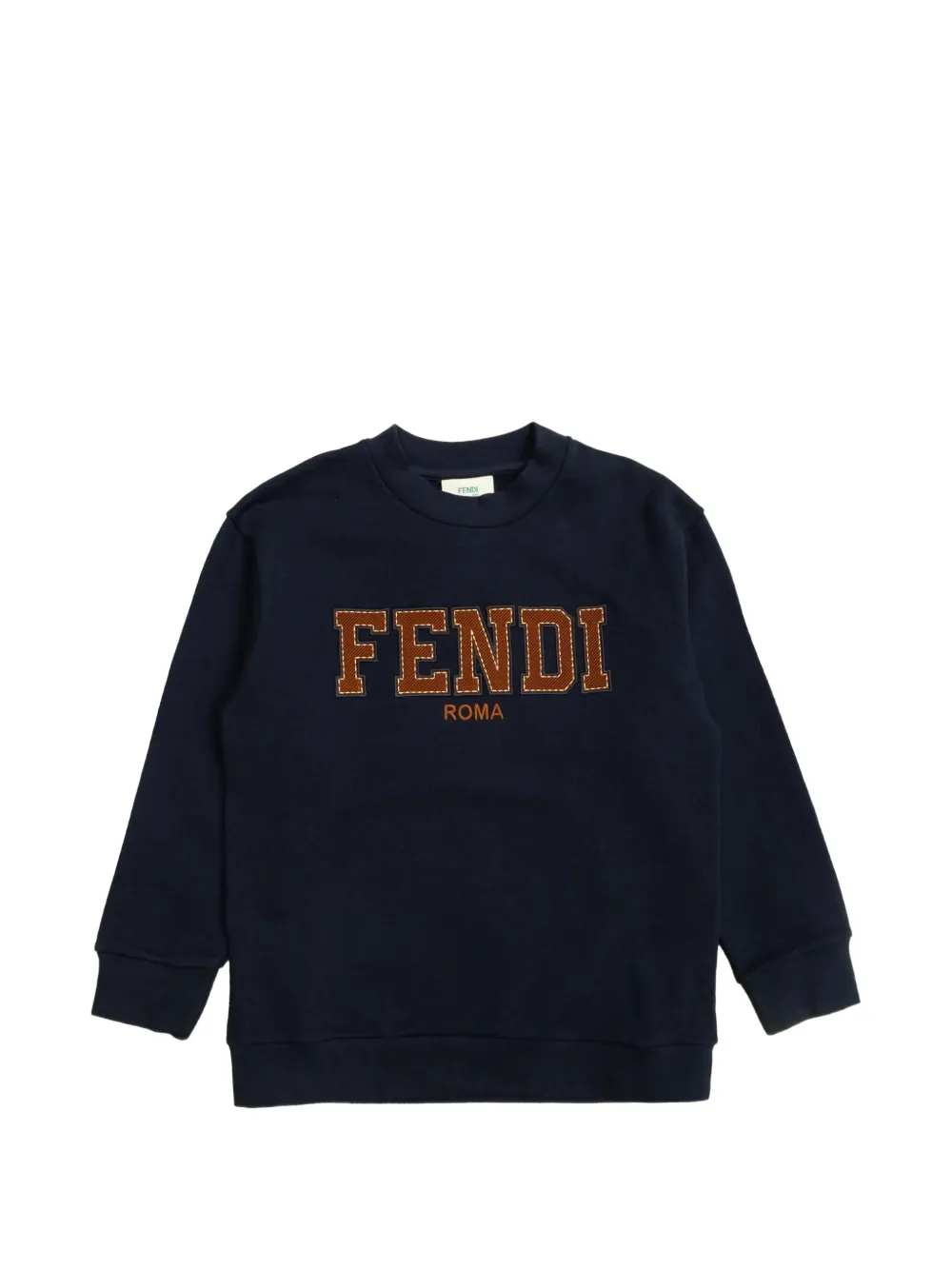 Fendi Kids logo-appliqué sweatshirt - Blu