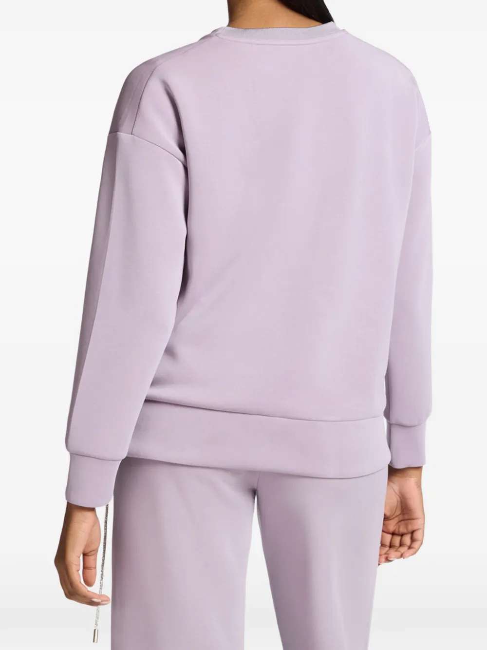  Elena Miro` Embossed Drawstring Sweatshirt - Purple 