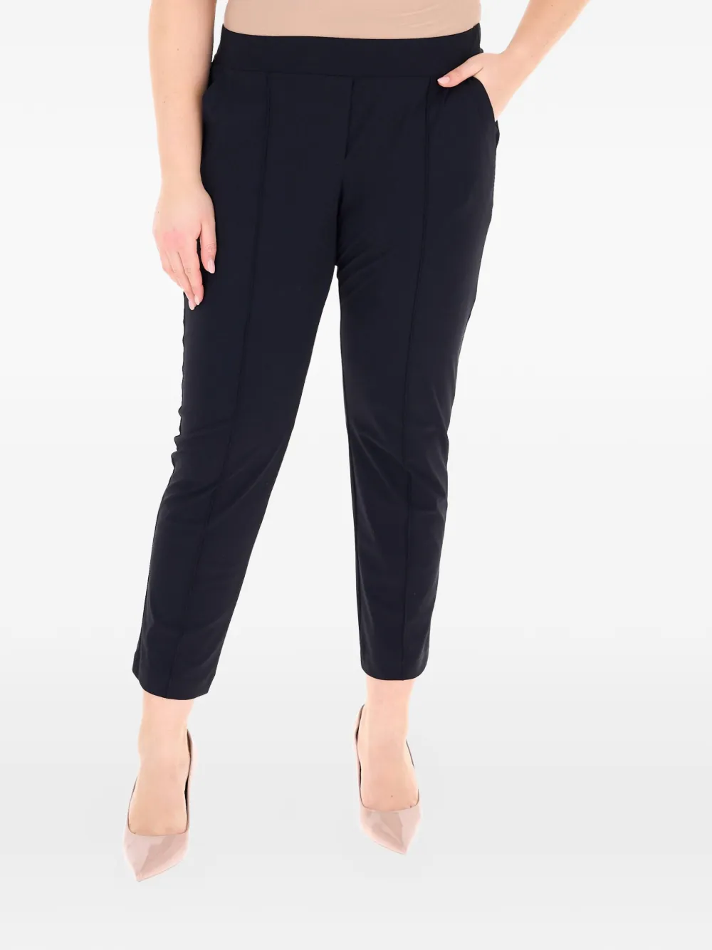 ELENA MIRO` pintuck-detail trousers - Blu