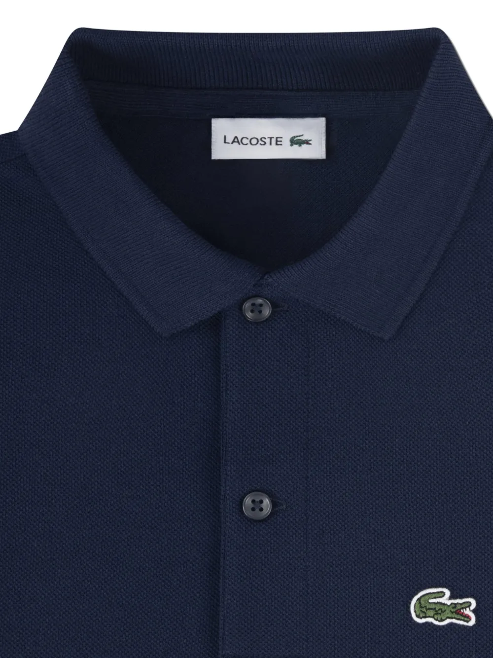 Lacoste Kids Katoenen T-shirt met logodetail Blauw