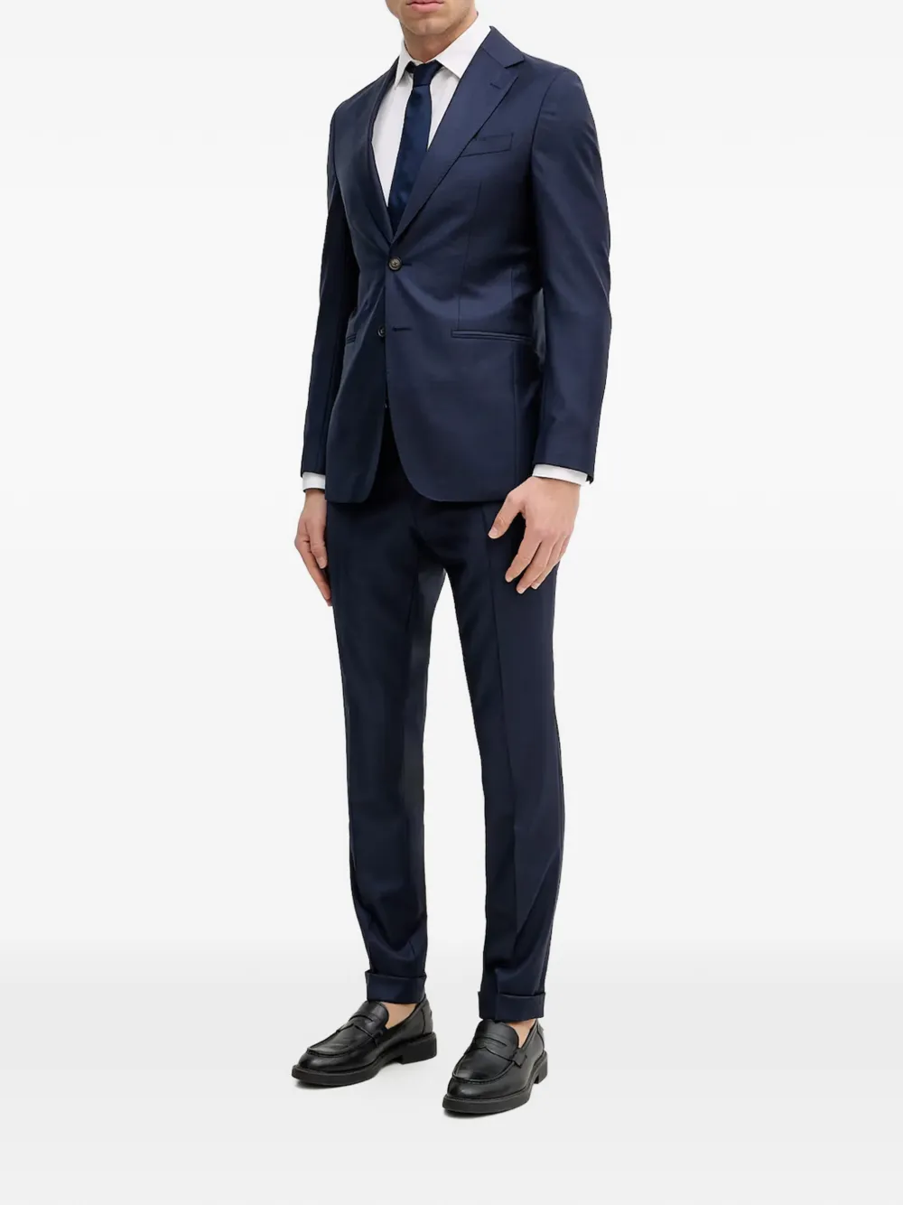 BOSS cuffed trousers - Blu