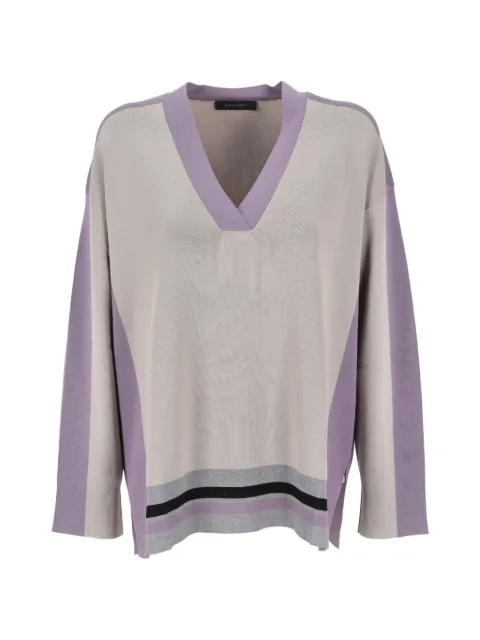 ELENA MIRÒ colour-block V-neck sweater
