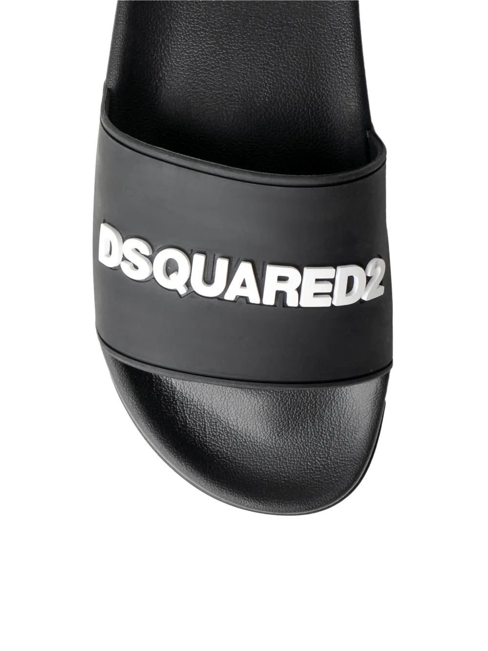 DSQUARED2 Slippers met logo-reliëf Zwart