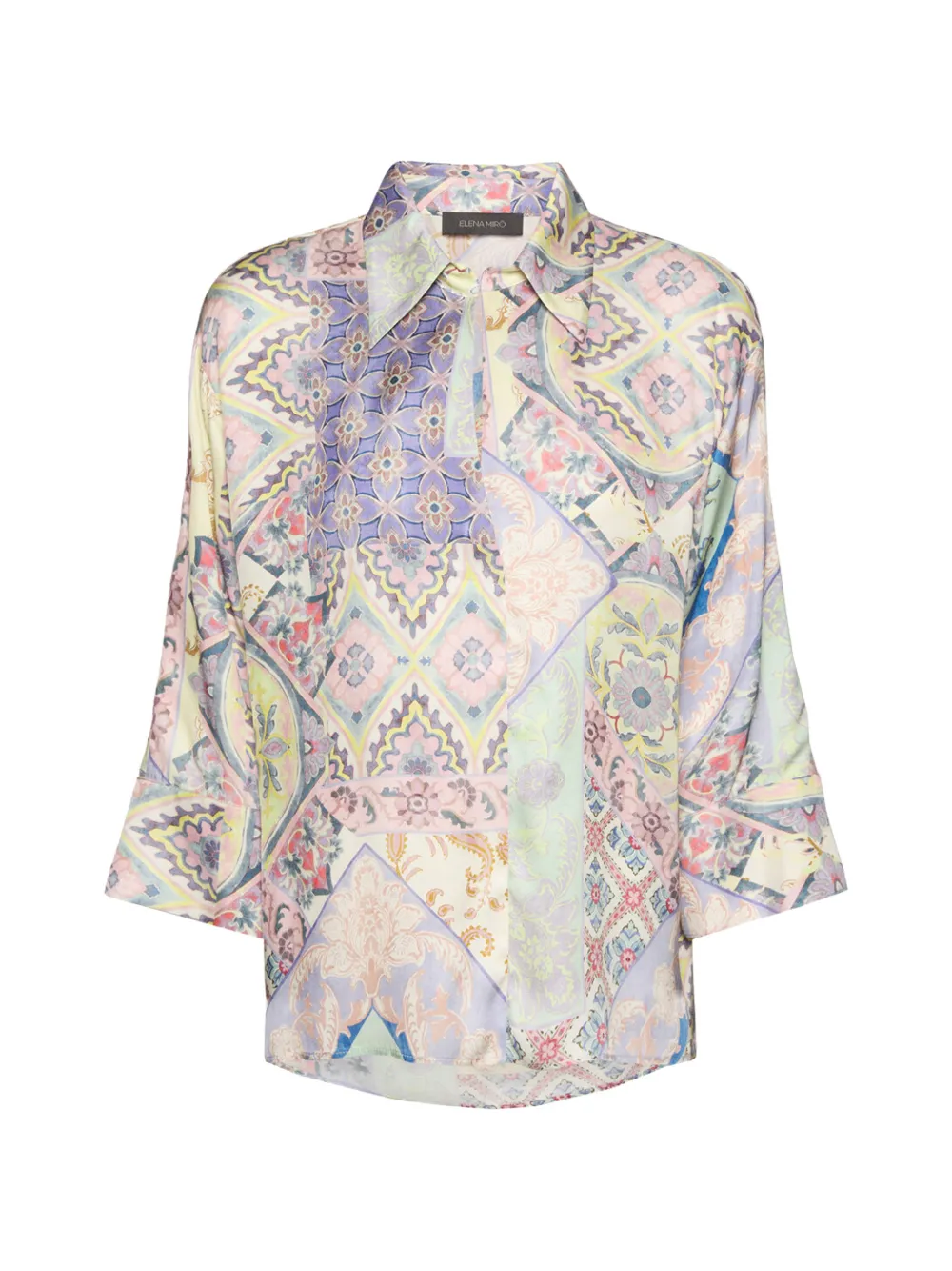 ELENA MIRO` patchwork patterned shirt - Rosa