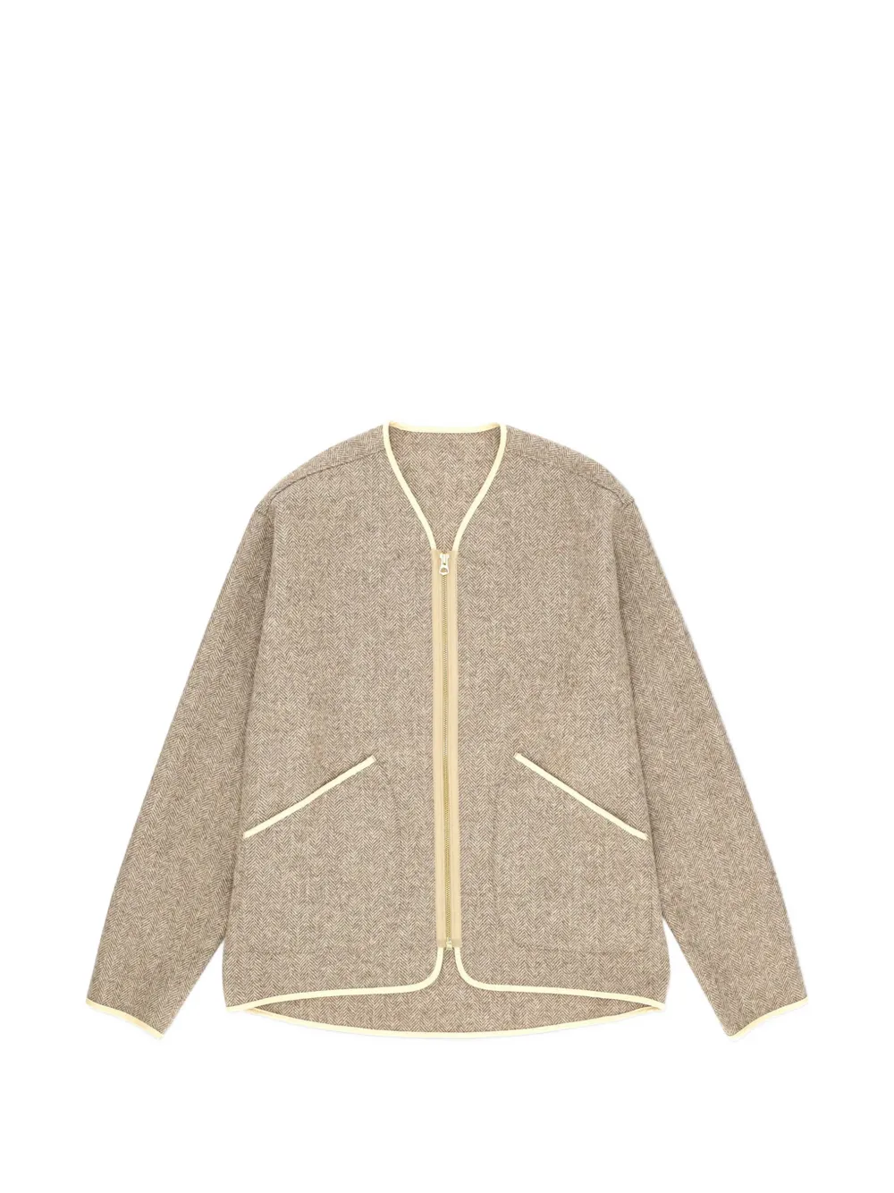 Fortela Herringbone sherpa jacket - Toni neutri