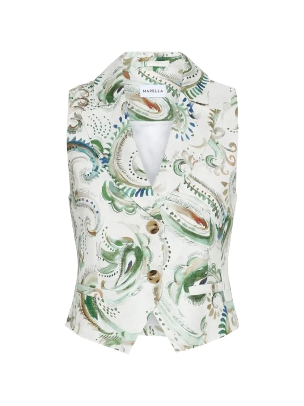 Marella paisley-patterned vest - Weiß