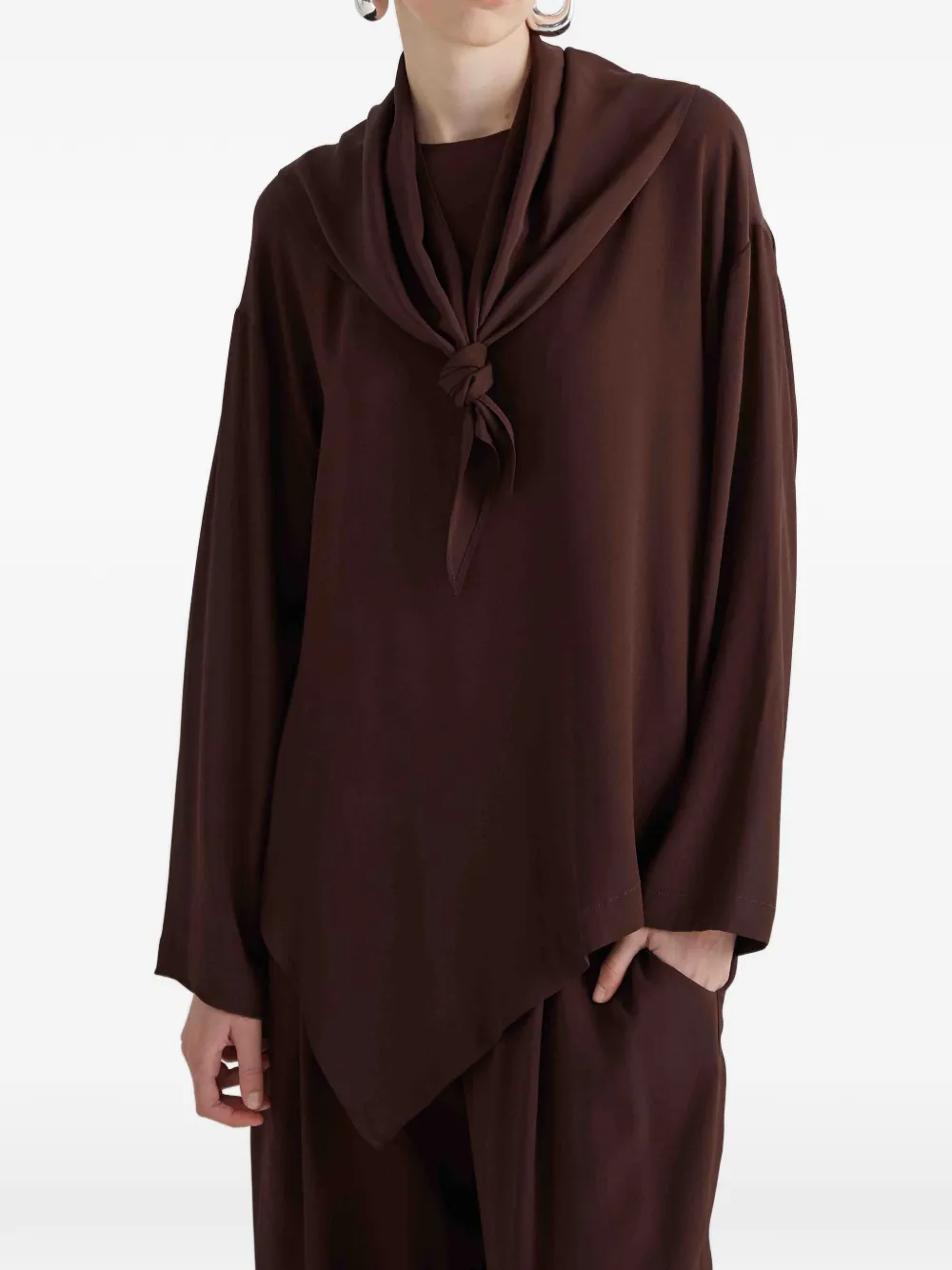 MeimeiJ asymmetric blouse - Marrone