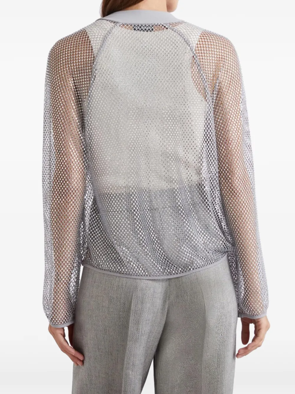  Marella Rhinestone Jacket - Grey 