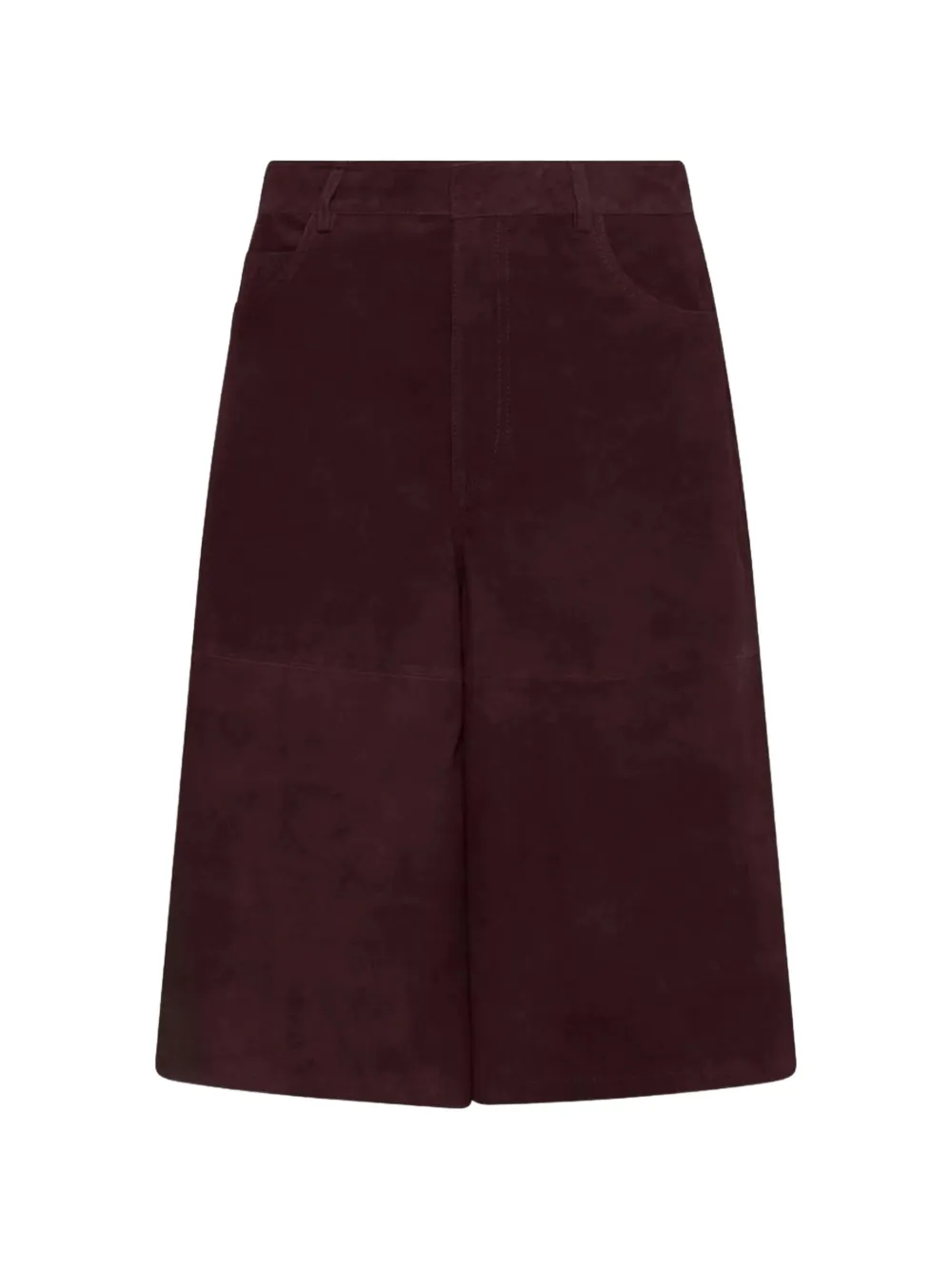 Marella panelled leather shorts - Rosso