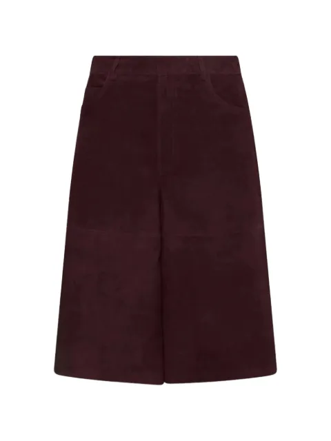 Marella panelled leather shorts