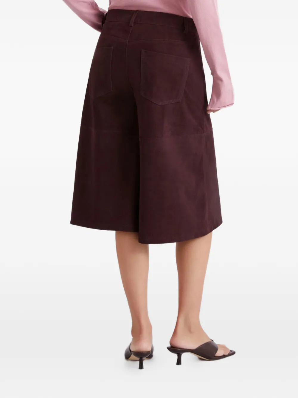 Panelled Leather Shorts