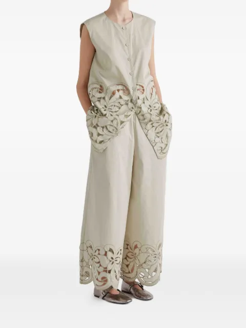 MeimeiJ pantalon palazzo à poches devant