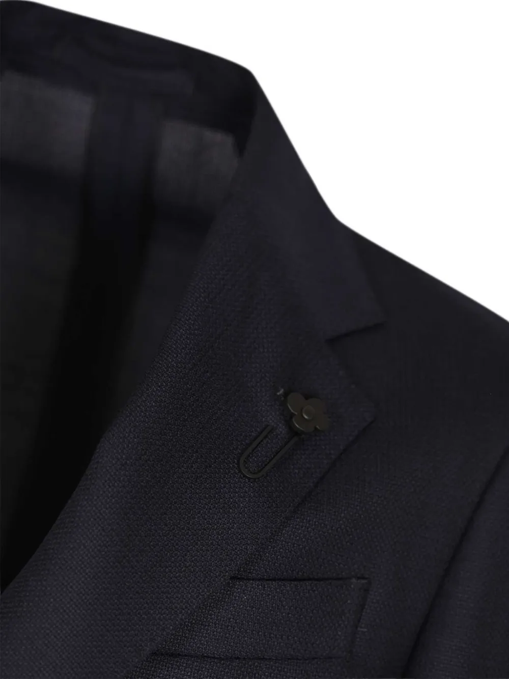 Lardini Wollen blazer met enkele rij knopen Blauw