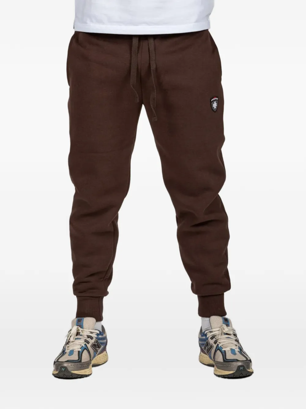 PODHIO drawstring logo trousers - Marrone