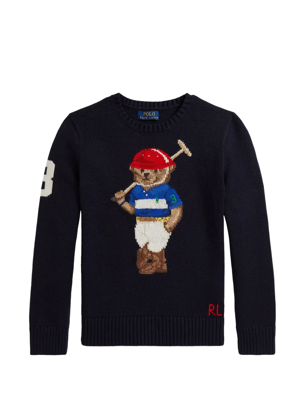 POLO RALPH LAUREN KIDS embroidered-design sweater - Blu