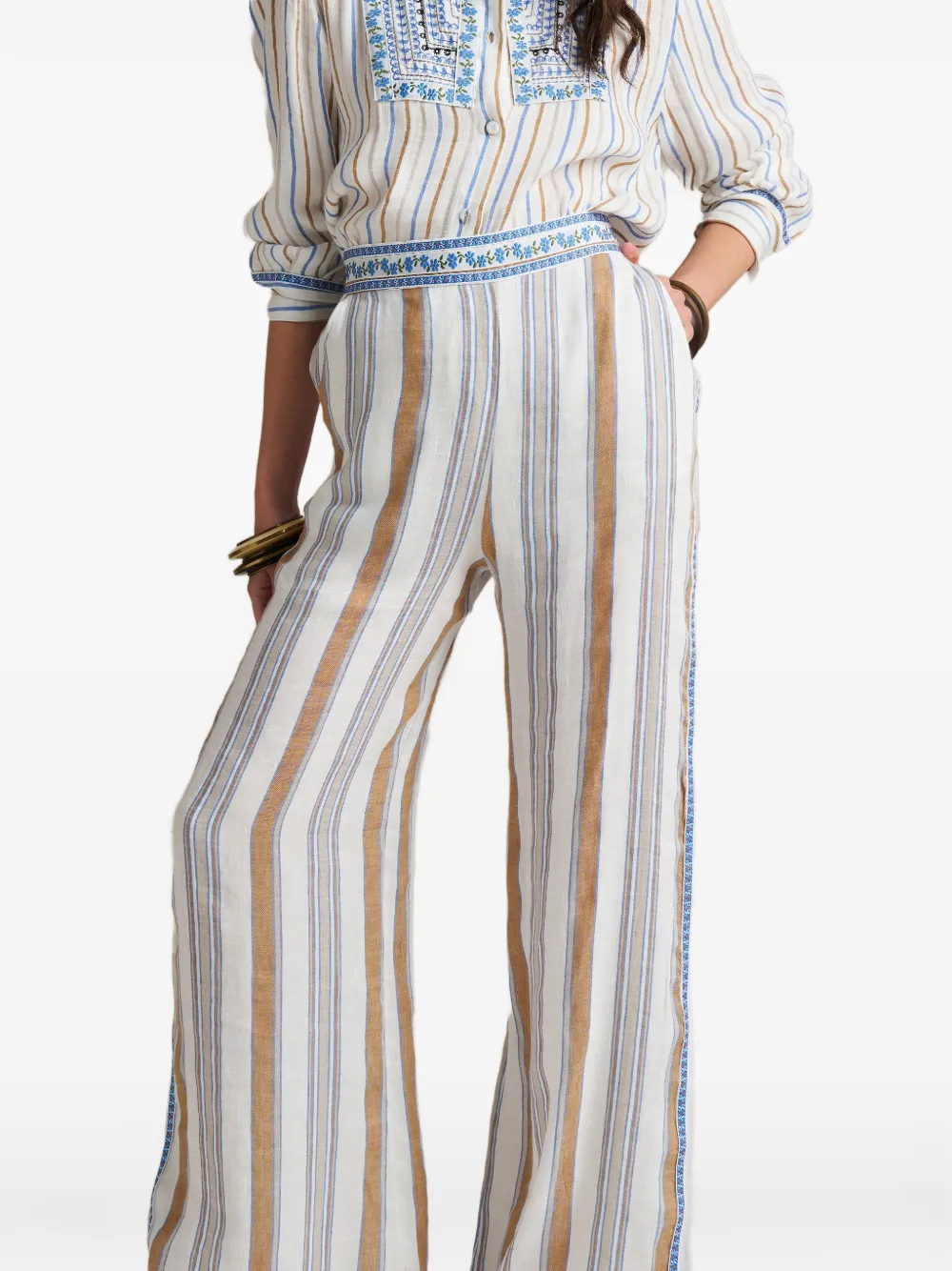  Pho Firenze Striped-pattern Shirt - Neutrals 