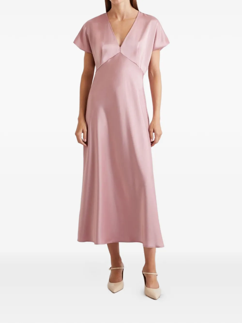  Marella Falange Satin Dress - Pink 