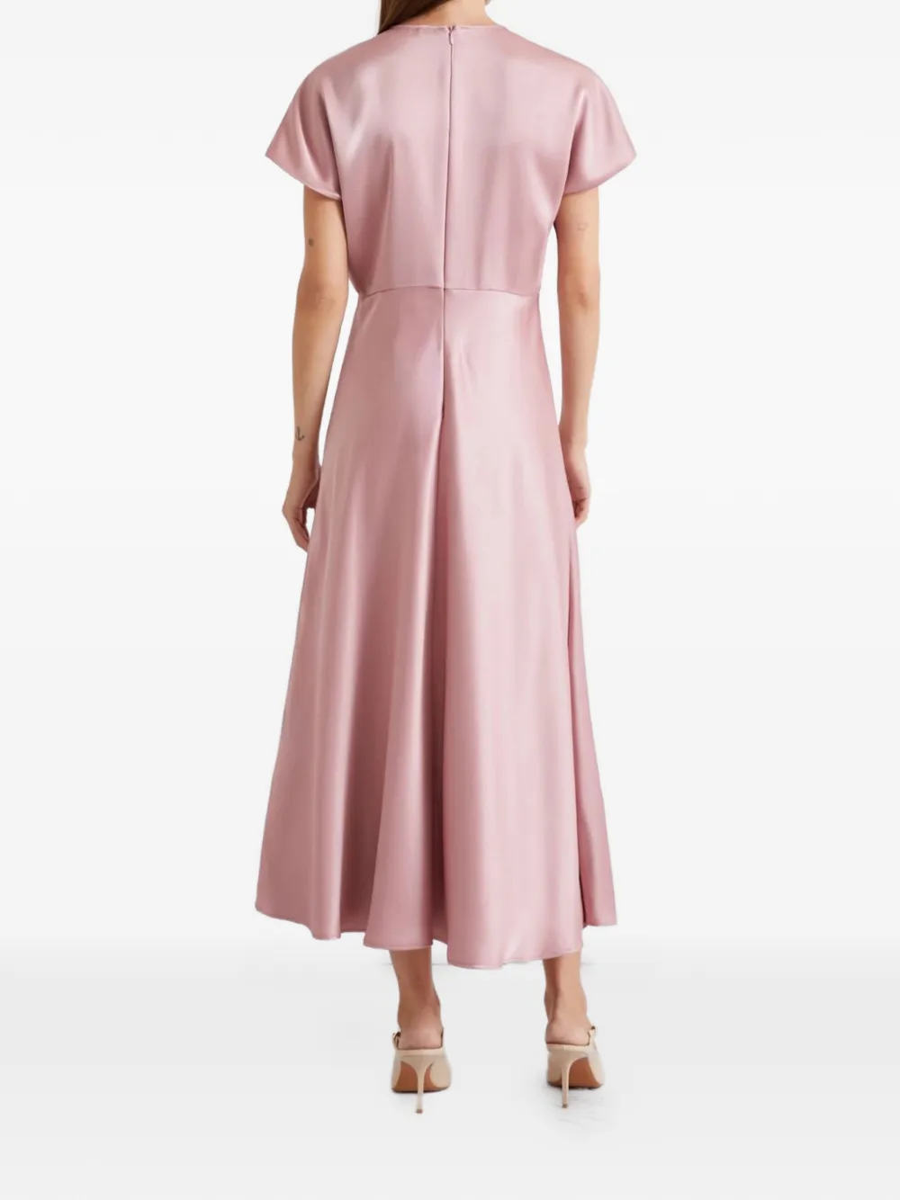  Marella Falange Satin Dress - Pink 