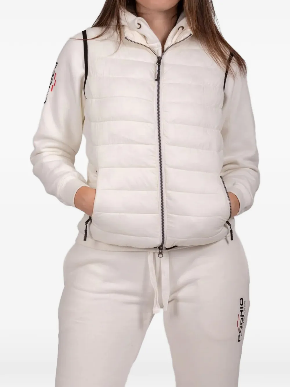 PODHIO hooded quilted gilet - Neutrals