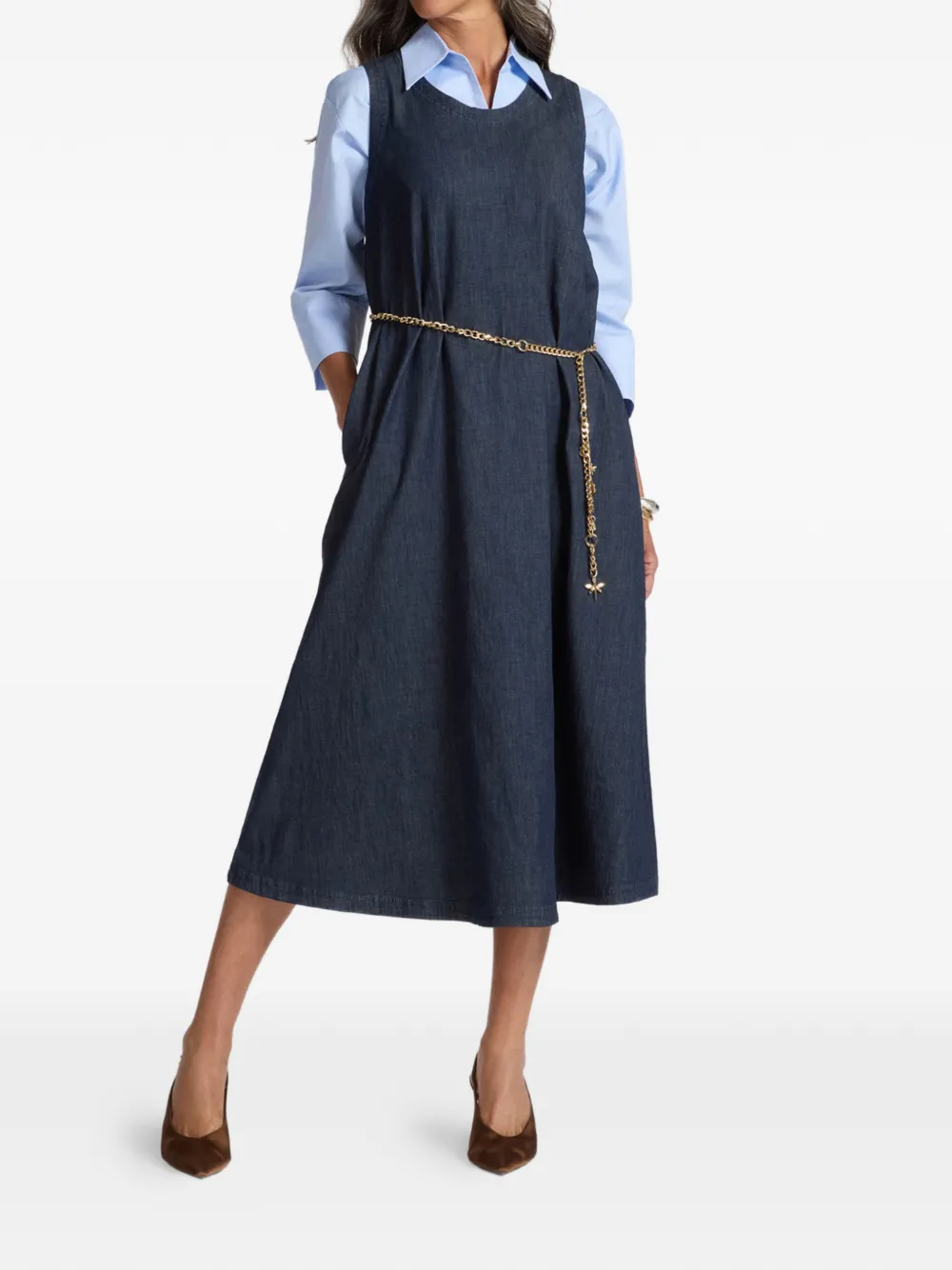  Elena Miro` A-line Dress - Blue 