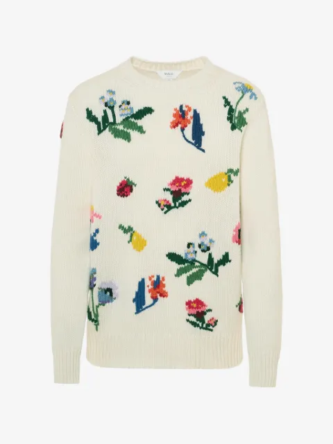 Malo floral-print sweater