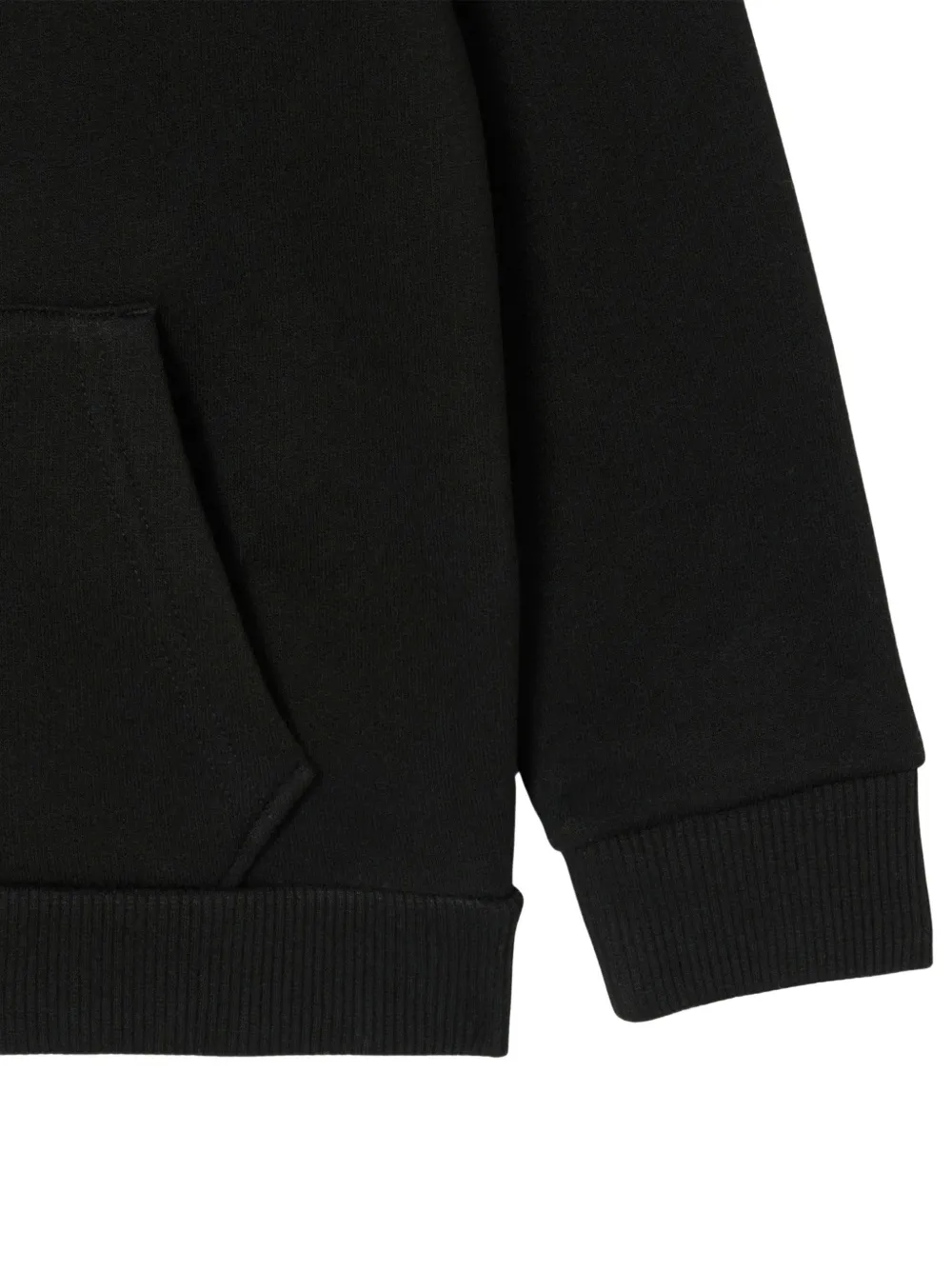 Lacoste Kids Katoenen hoodie met logodetail en rits Zwart