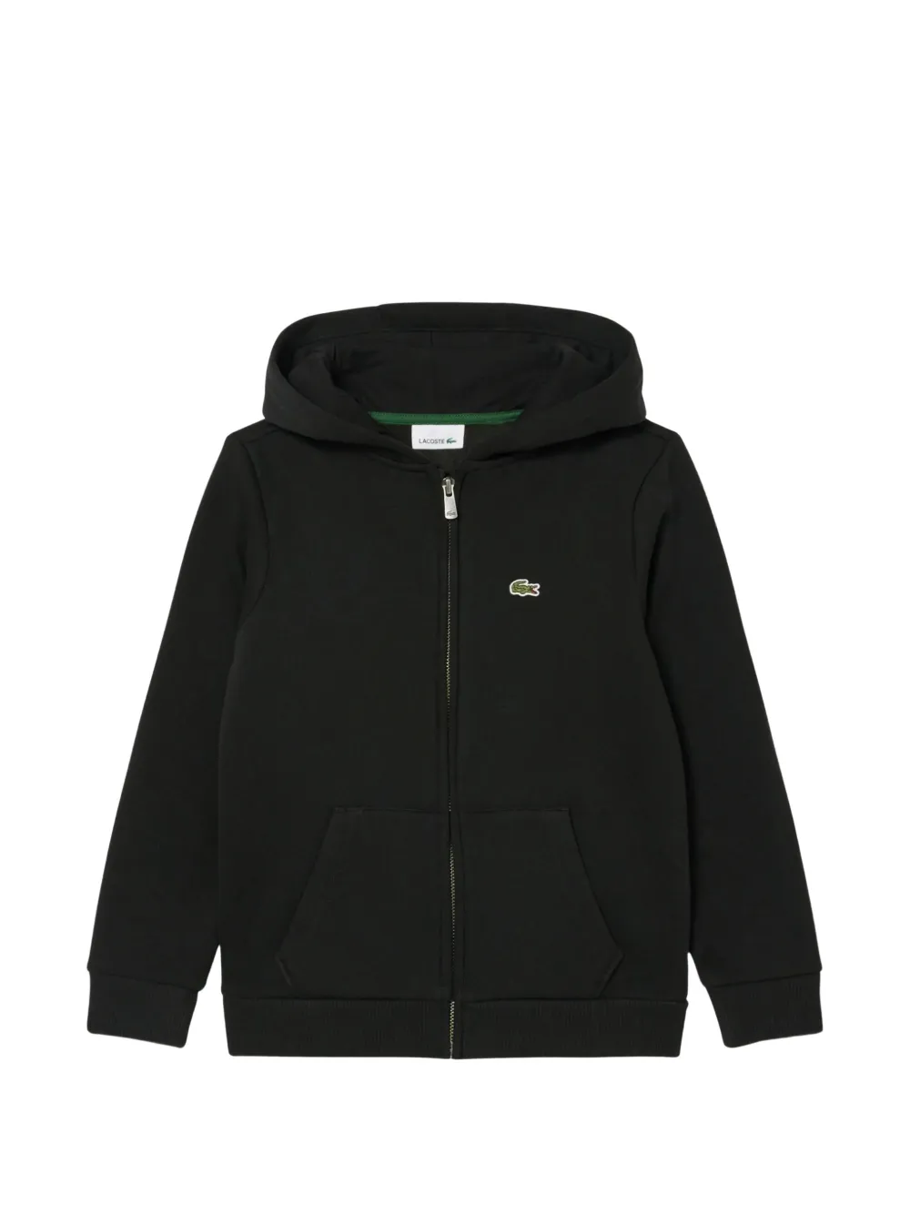 Lacoste Kids logo-detail hooded zip-up cotton hoodie - Nero