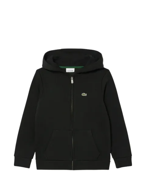 Lacoste Kids logo-detail hooded zip-up cotton hoodie