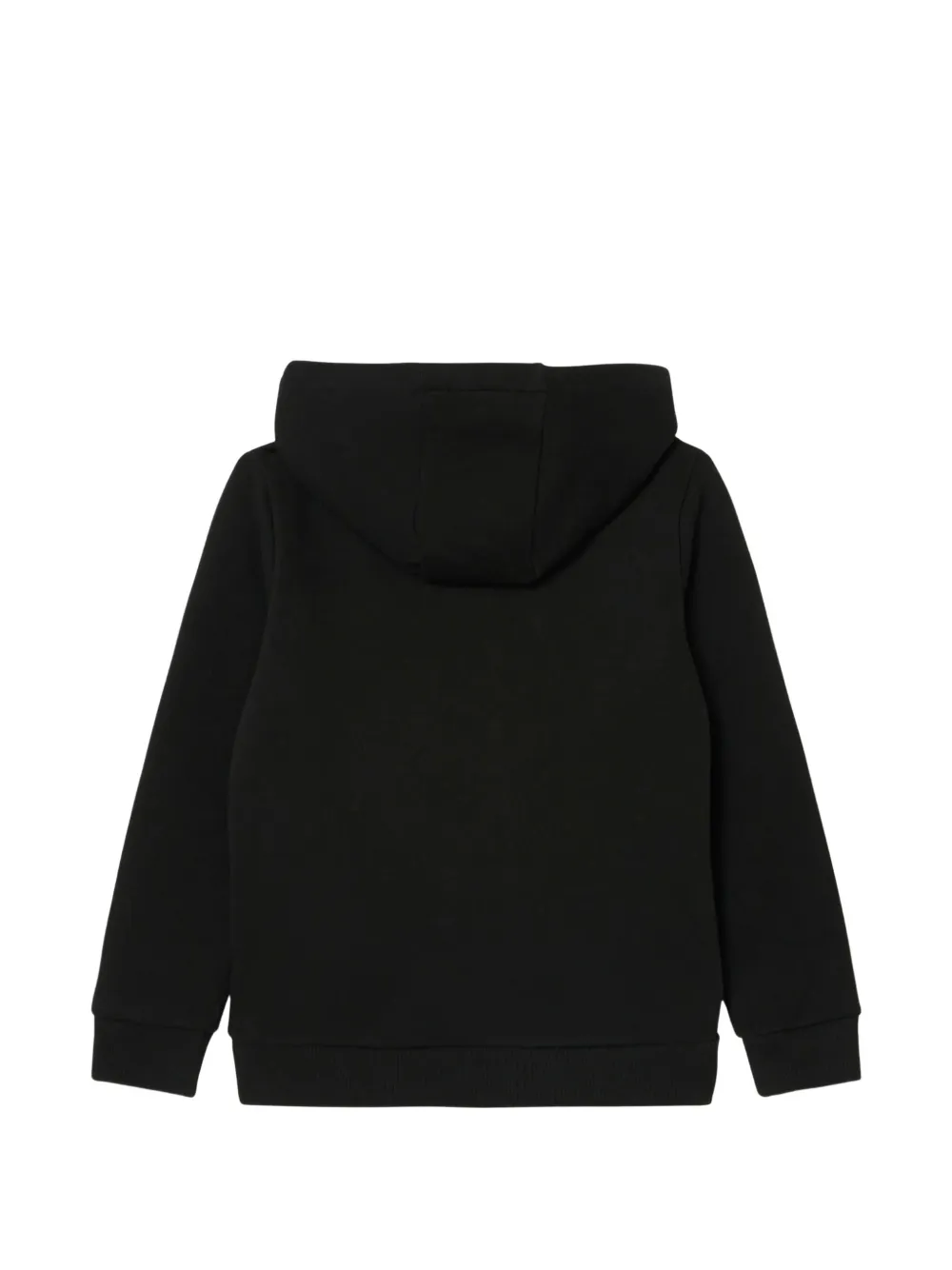 Lacoste Kids Katoenen hoodie met logodetail en rits Zwart