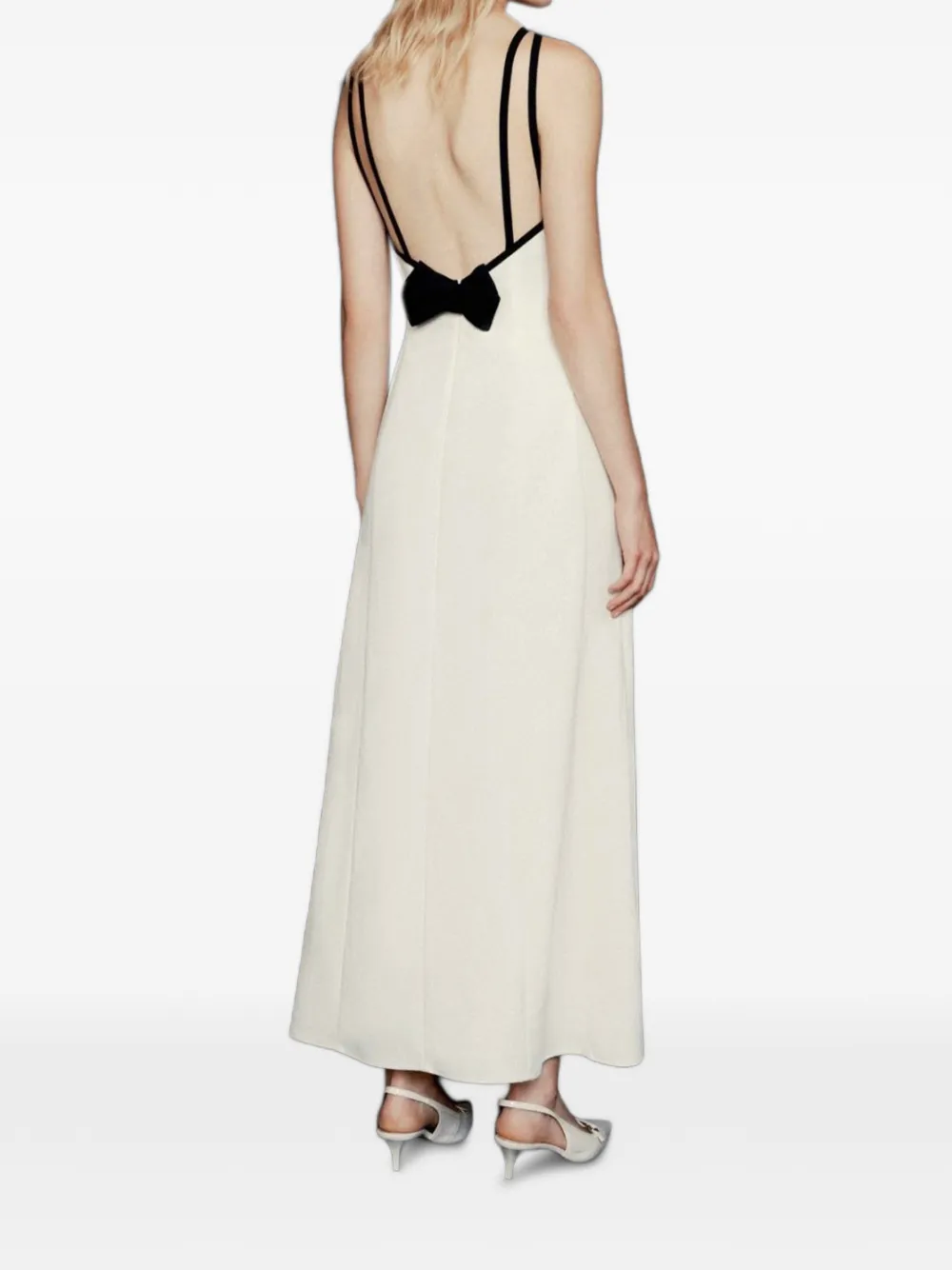  Marella Bow-detail Sleeveless Midi Dress - Neutrals 