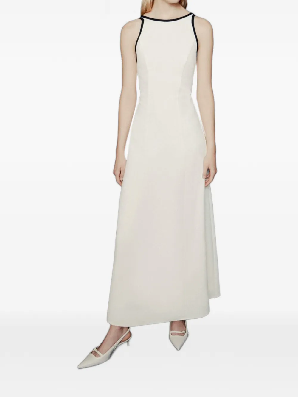 Marella Bow-detail Sleeveless Midi Dress - Neutrals 