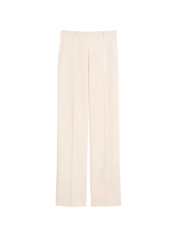 Max Mara Quasar Wool Trousers in Neutrals