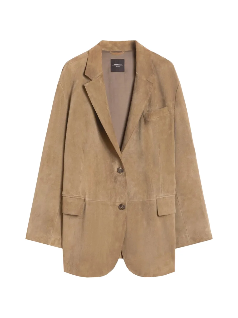 Weekend Max Mara Wkdcedro single-breasted suede blazer - Toni neutri