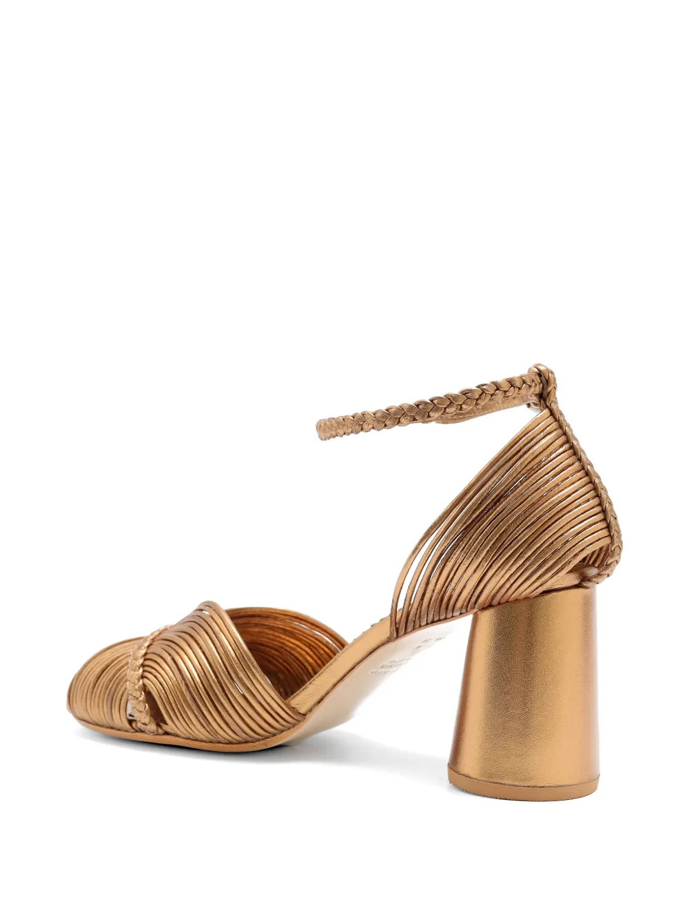 Sarah Chofakian Twiggy metallic sandals Goud