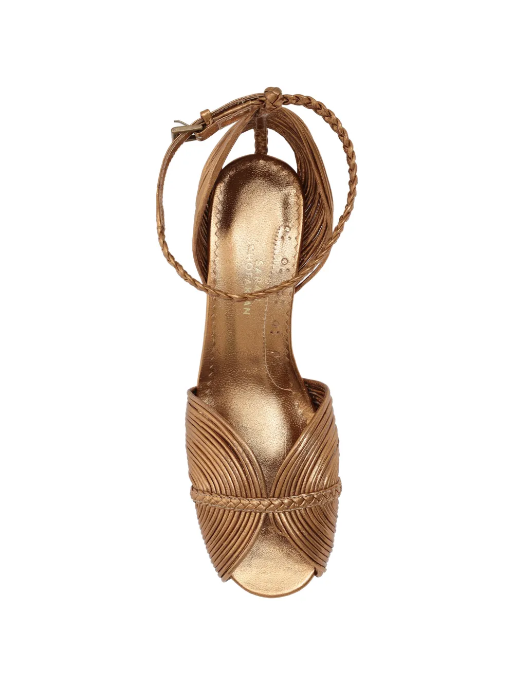 Sarah Chofakian Twiggy metallic sandals Goud