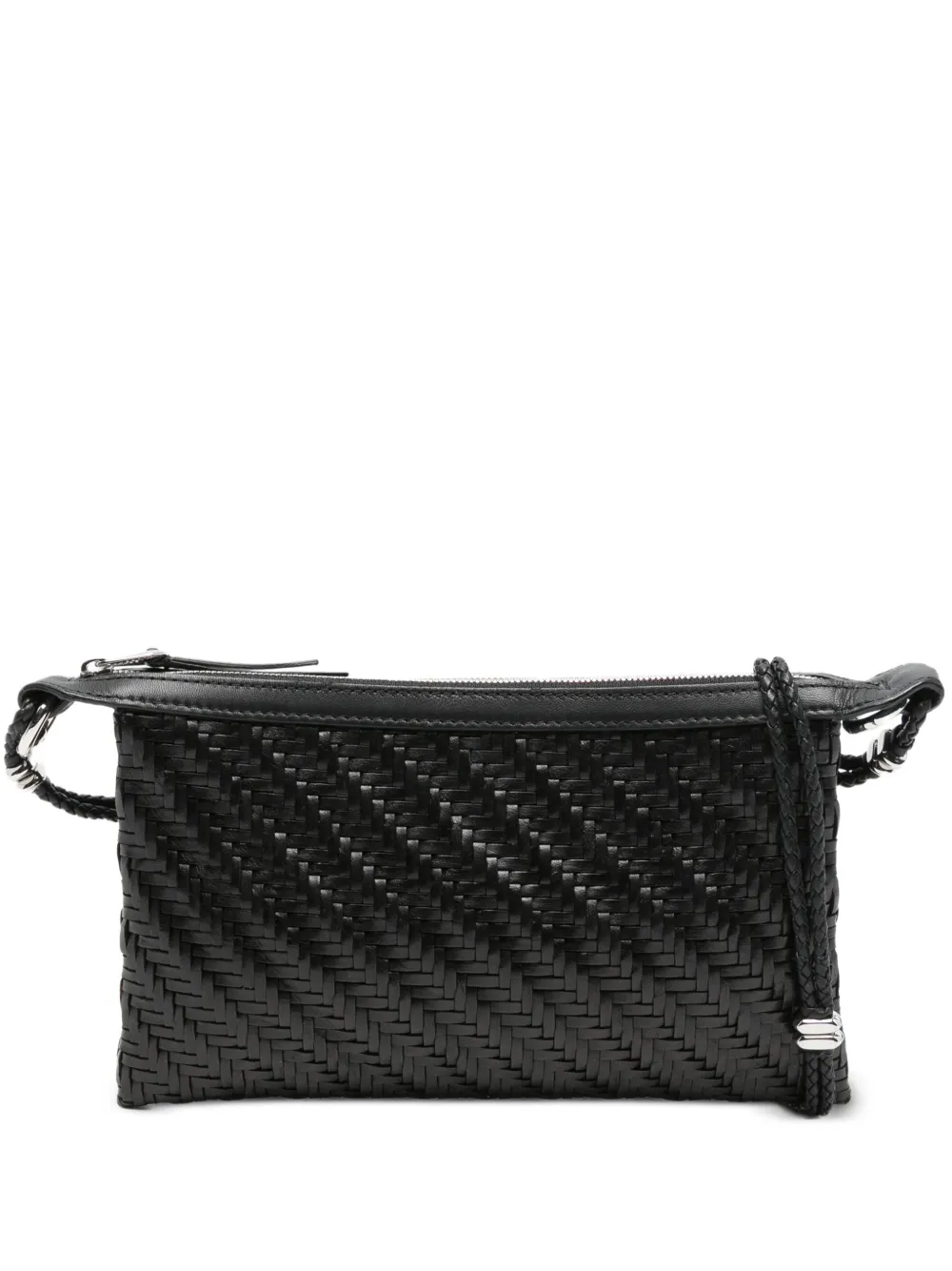 Benedetta Bruzziches braided crossbody bag - Nero