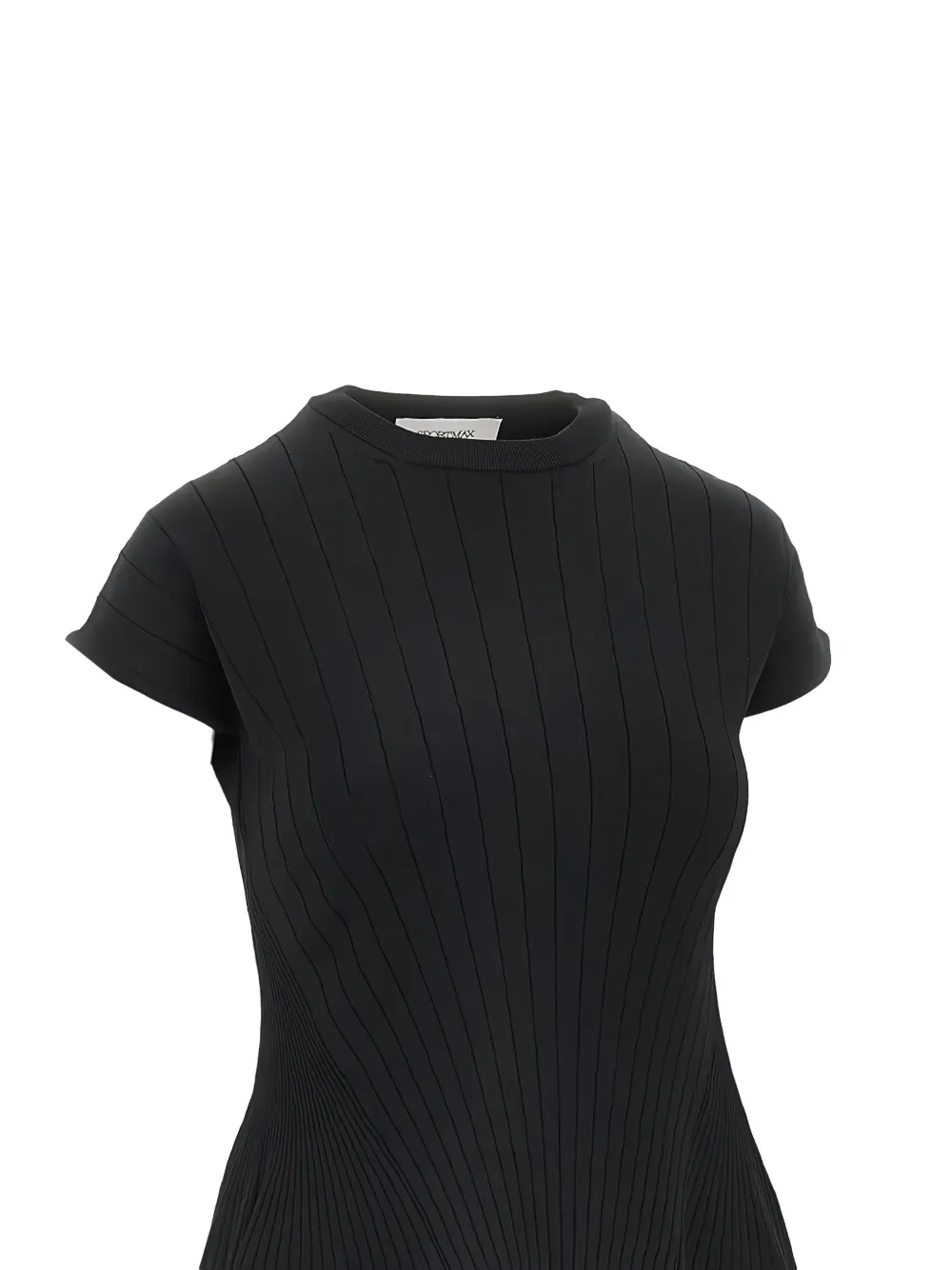 Sportmax Geribbelde mini-jurk Zwart