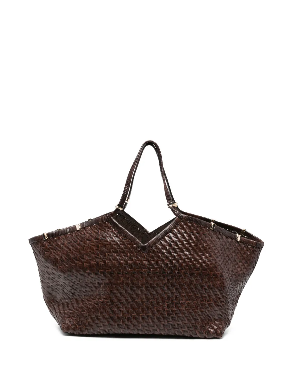 Benedetta Bruzziches woven shoulder bag - Marrone