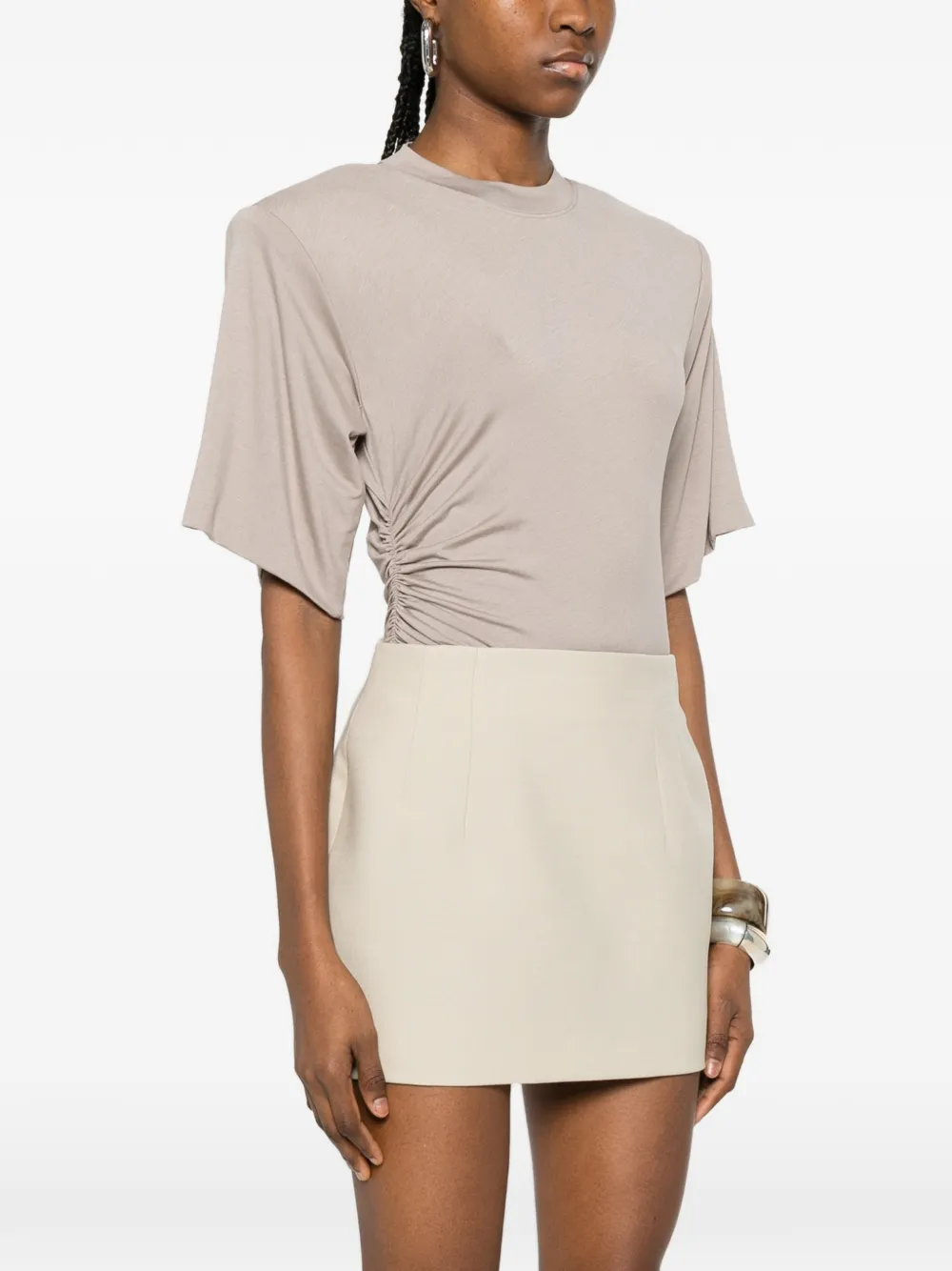  The Andamane Gathered Bodysuit - Grey 