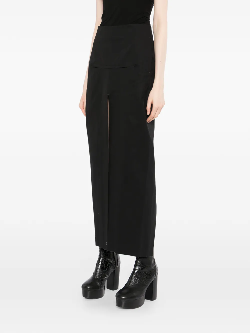 Rick Owens Rok met split Zwart