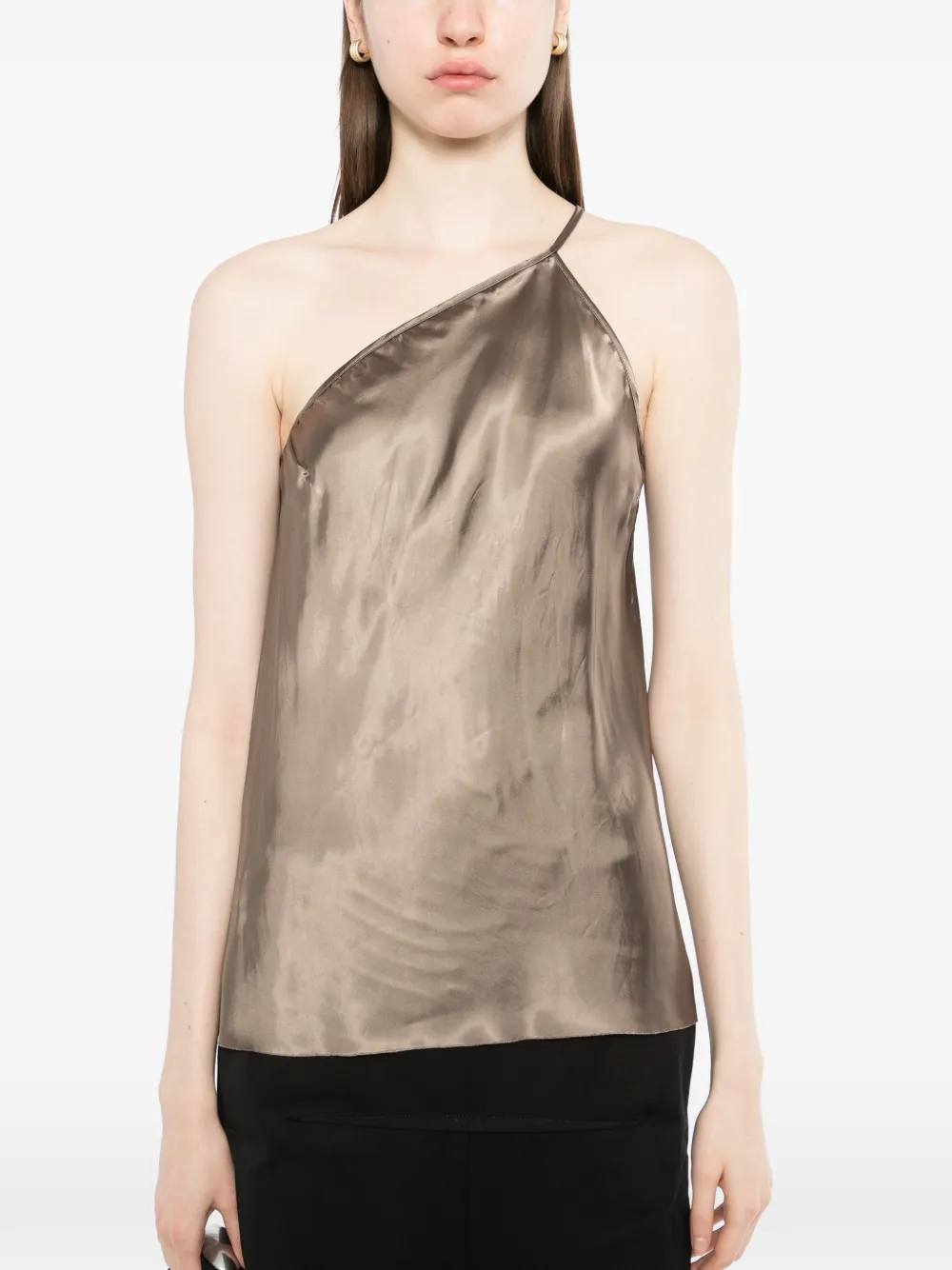 Rick Owens Asymmetrische top Bruin