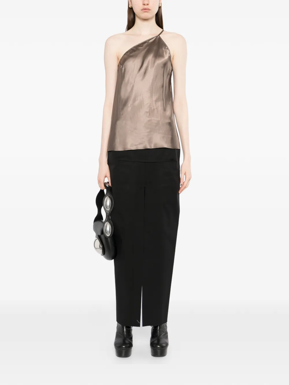 Rick Owens Asymmetrische top Bruin