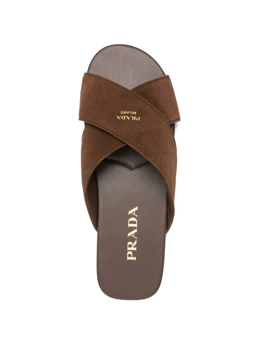 Prada Sandalen met gekruiste bandjes Bruin