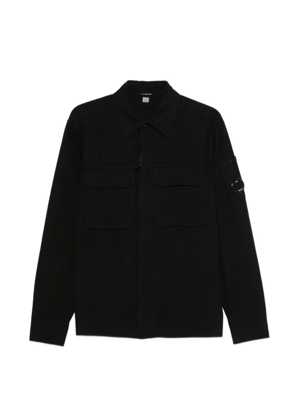 C.P. Company flap-pocket long-sleeve Shirt | Black | FARFETCH AO